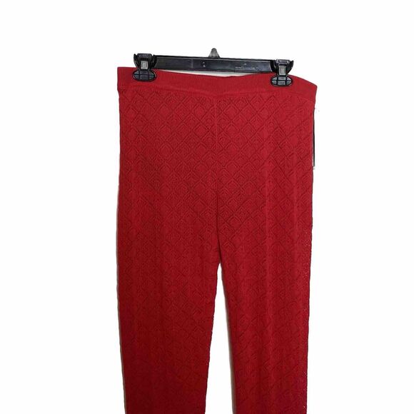House of Harlow 1960 x REVOLVE Jeane Pant Racing Red Beach Crochet Sz large New - Picture 2 of 7